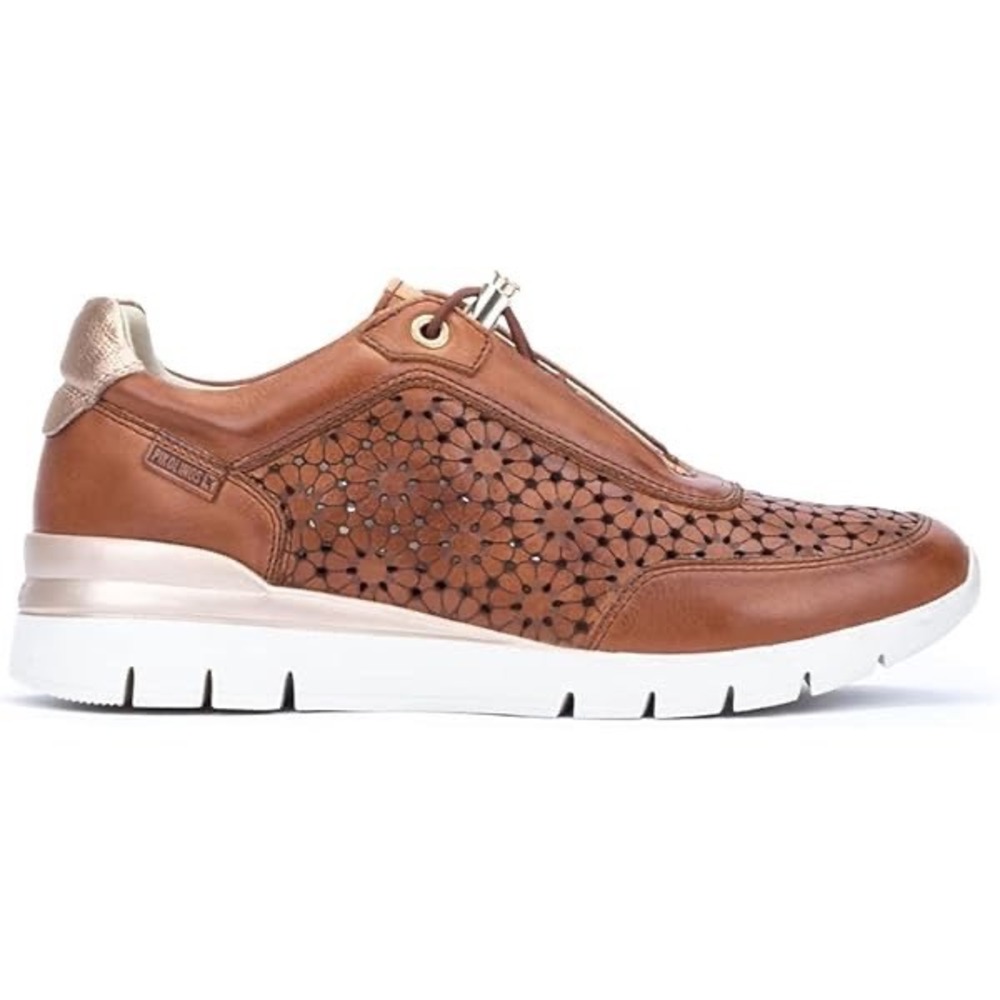 Pikolinos Cantabria Brandy Leather Perforated Sneaker Gold‎ Size EU 35 NEW